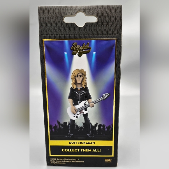 Funko Gold Guns N’ Roses Duff McKagan Chase Rare With Skeleton Face - Picture 7 of 7